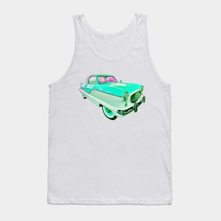 Nash Metropolitan in seafoam green - classic vintage car photo Tank Top